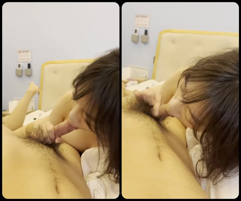 Bồ ngoan liếm láp cây hàng bự của anh